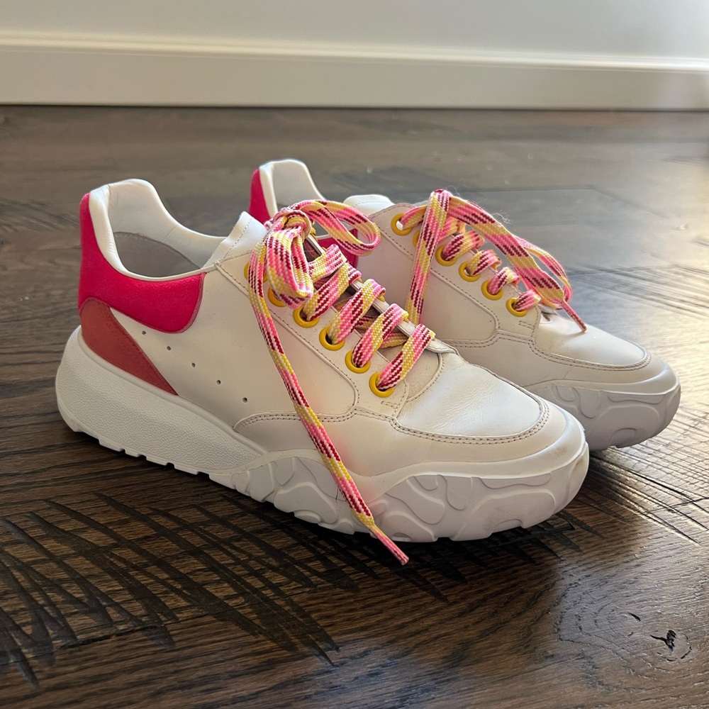 Alexander Mcqueen Oversized Court Trainer Sneakers - Picture 1 of 5